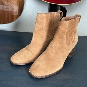 Madewell The Kat Chelsea Boot tan leather size 8